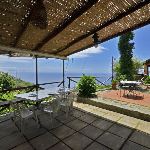 Sit down to an alfresco barbecue feast while enjoying the sea breeze