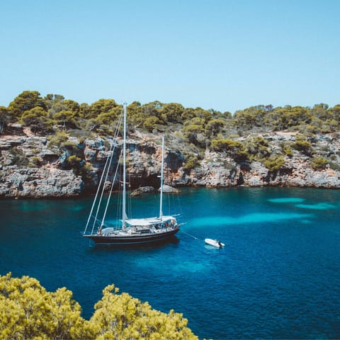 Charter a boat in nearby Palma and relax on the Balearic Sea for a day