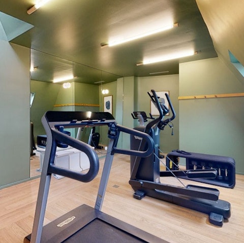 Stay on top of your fitness regime in the on-site gym