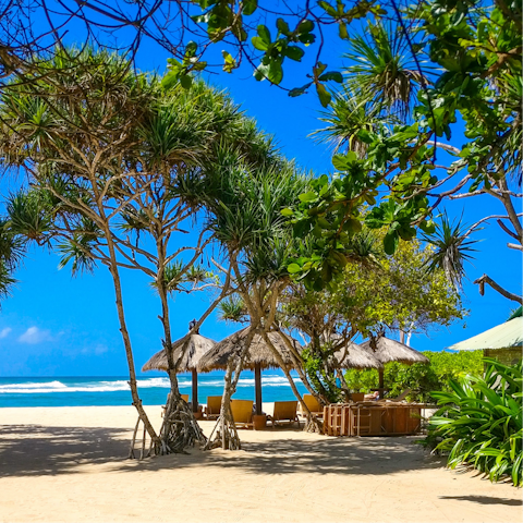 Paddle in the surf of Berawa Beach – it's 1.4 kilometres away