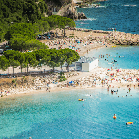Visit Villefranche-sur-Mer, just a fifteen-minute drive away