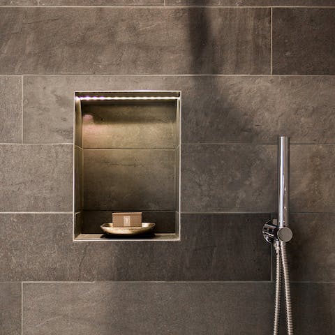 Pamper yourself in the luxurious bathroom