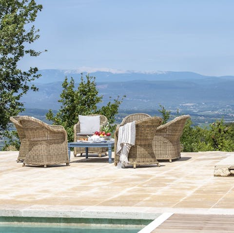 Take in the breathtaking views of the Luberon hills