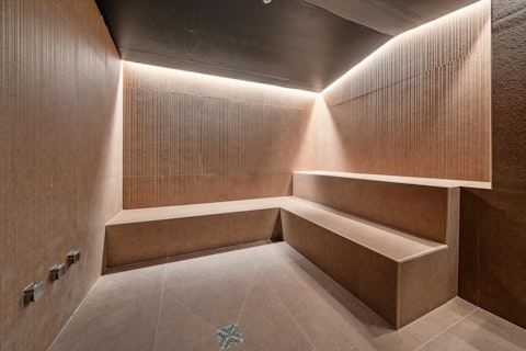 Sweat it out in the steam room after a long day