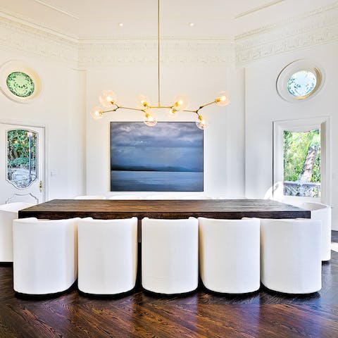 Host a dinner party in the formal dining room