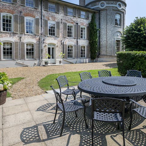 Enjoy afternoon tea in the garden