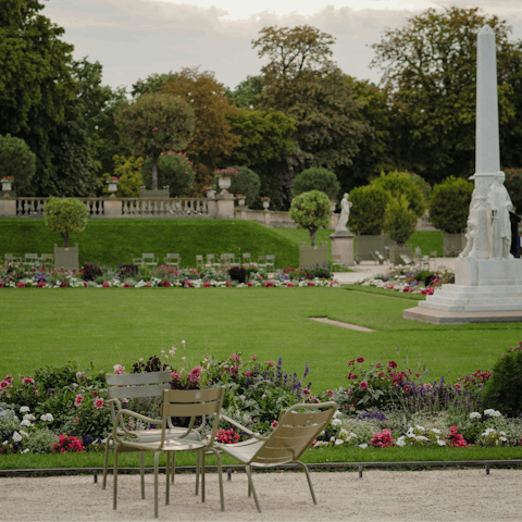 Hit pause in the Jardin du Luxembourg, fourteen minutes away on foot