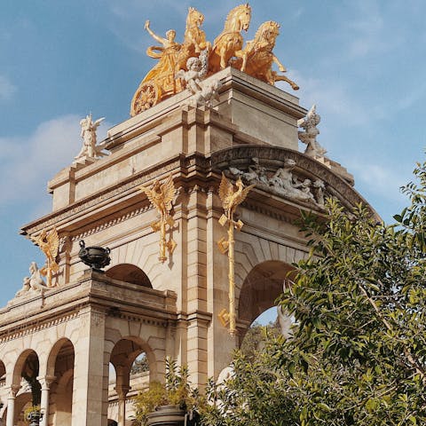 Take a break from sightseeing in nearby Parc de la Ciutadella