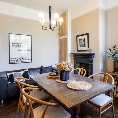 Dine, plan and host in the dedicated dining area