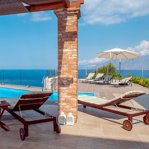 Soak up some vitamin D with a view of the Mediterranean