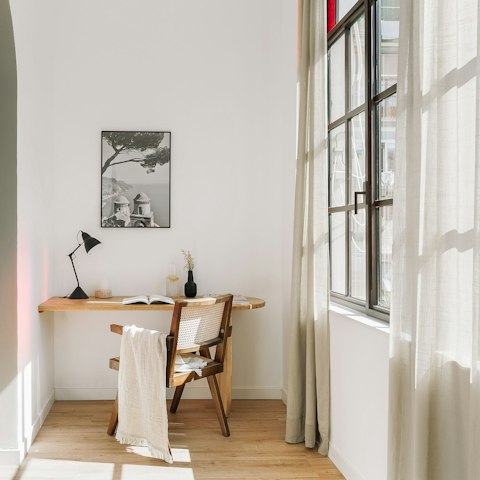 Catch up on work during your stay at the dedicated desk area