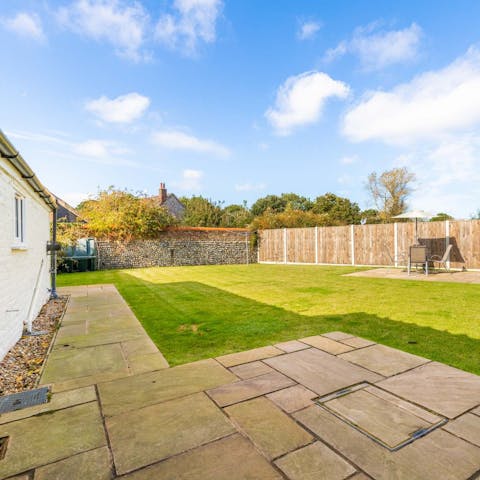 Let the children play in the enclosed garden