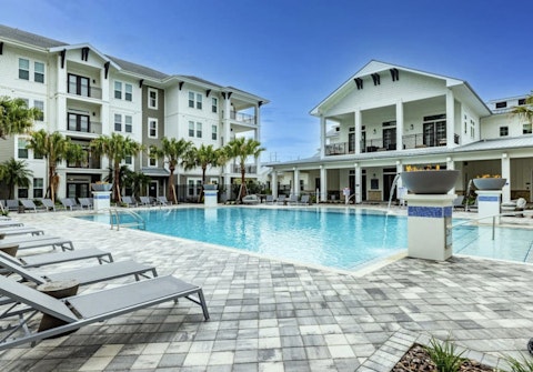 Enjoy a refreshing swim in the shared pool