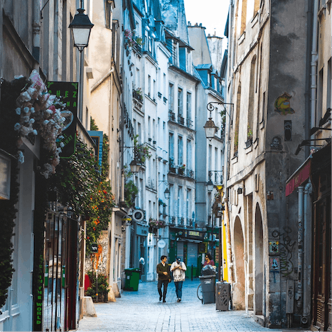 Stay in the iconic Marais district of Paris