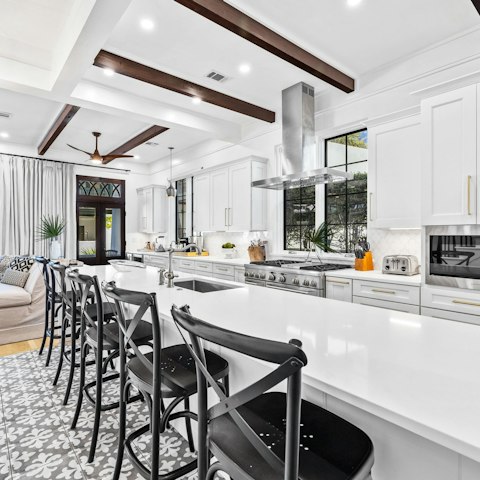 Whip up delicious meals in the well-equipped kitchen
