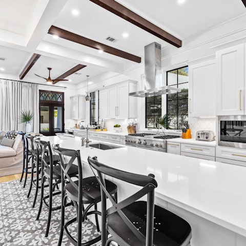 Whip up delicious meals in the well-equipped kitchen