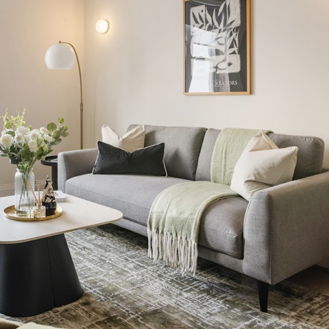 Unwind on the sofa after a busy day of sightseeing
