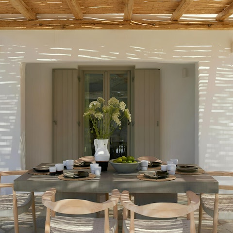 Enjoy Greek yoghurt with lashings of honey for breakfast on the terrace
