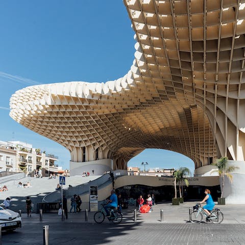 Get a glimpse of the city from the iconic Las Setas, the largest wooden structure in the world