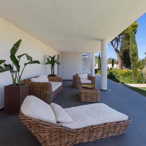 Recline with a book and a good glass of wine