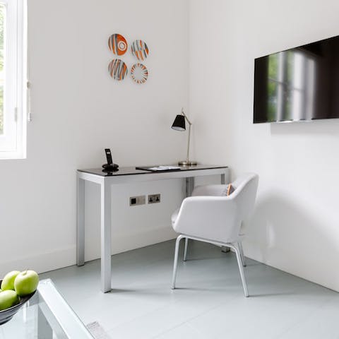Get work done at the handy desk
