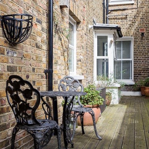 Enjoy breakfast in the garden