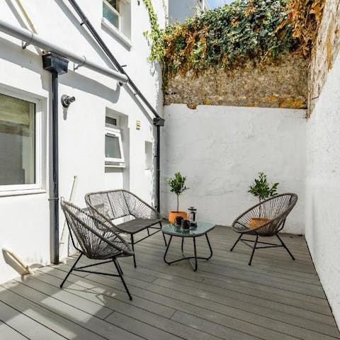 Soak up some rays on the private sunny patio