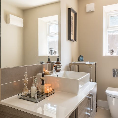 The luxurious bathrooms