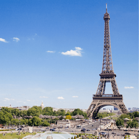 Visit the iconic Champ de Mars and Eiffel Tower – they are within walking distance