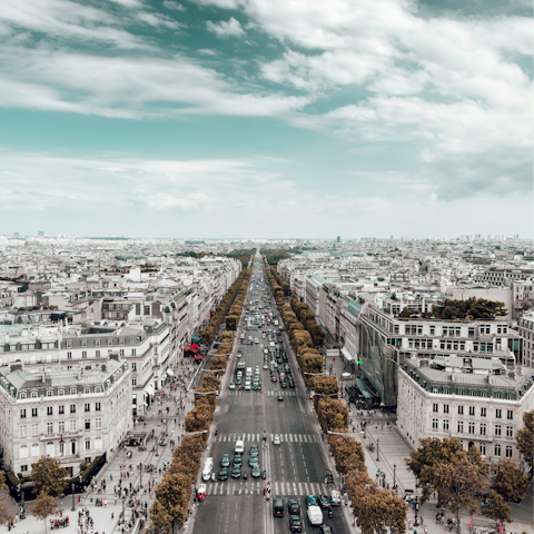 Travel three stops on the Metro to the Champs-Élysées