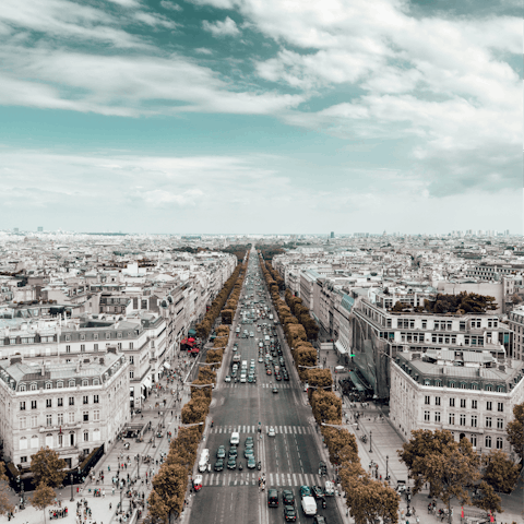 Travel three stops on the Metro to the Champs-Élysées