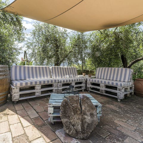 Start your day with an espresso on the covered terrace