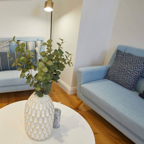 Kick back in the living area after a day of discovering Whitby Abbey