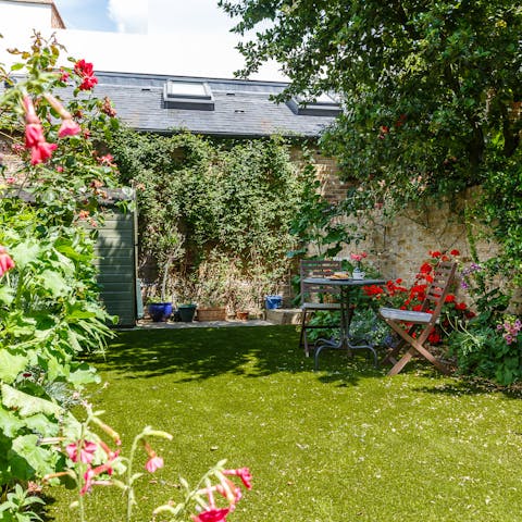 Spend a quiet morning in the sunny garden