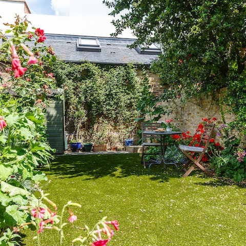Spend a quiet morning in the sunny garden