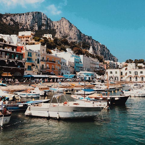 Hire a boat and set sail around the island