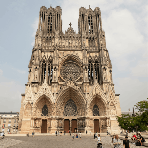 Hop on the metro to check out the famous Notre-Dame Cathedral, just sixteen-minutes away