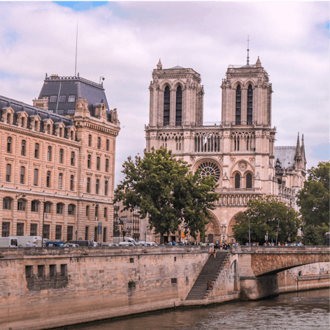 Stroll across the river to the Notre-Dame