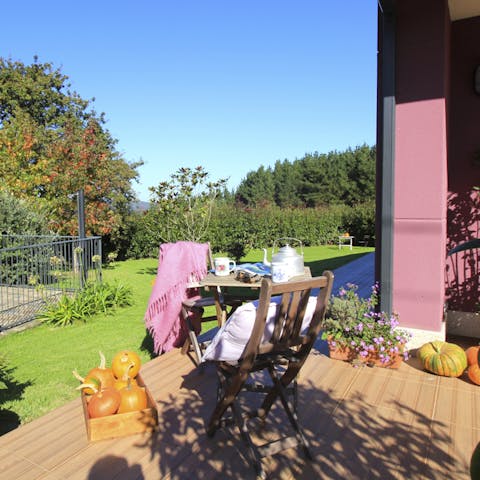 Enjoy pleasant breakfasts on the terrace
