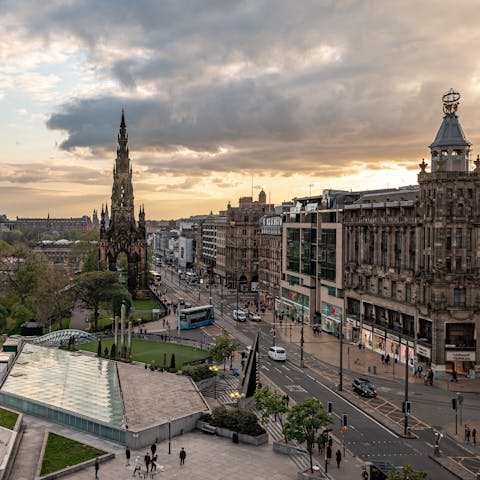 Explore the shops on Princes Street – it's a six-minute walk