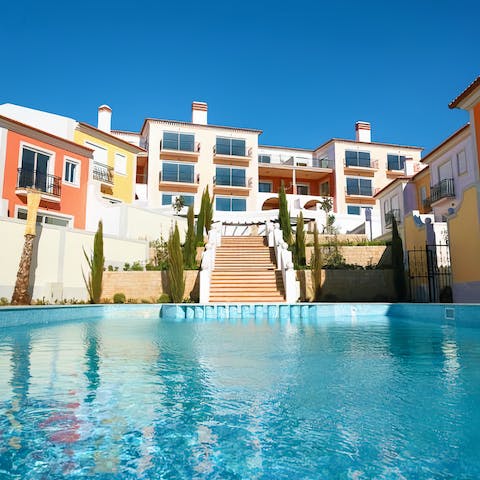 Start your morning in the communal pool, then head to the spa for some lazy relaxation