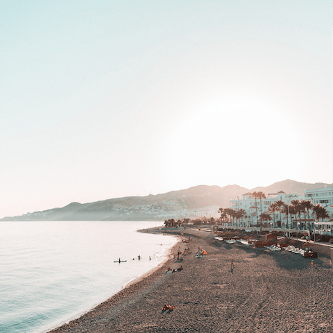 Visit stunning beaches scattered along the Costa del Sol including Nerja just a short drive away