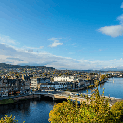 Start your mornings with a gentle stroll along the nearby River Ness before stopping at a cafe for a warming coffee