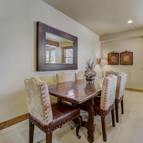 Enjoy a home cooked meal around the dining table