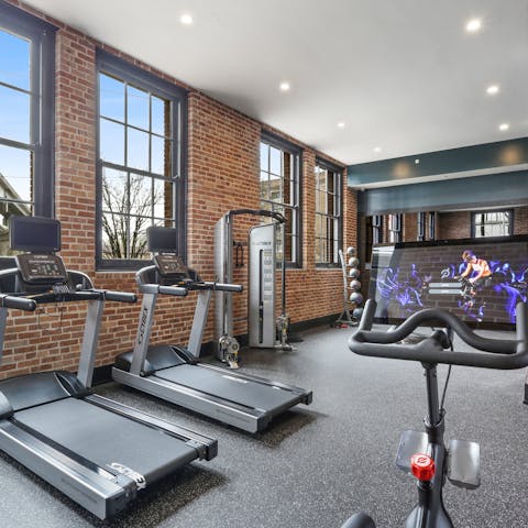 Work up a thirst in the building's gym