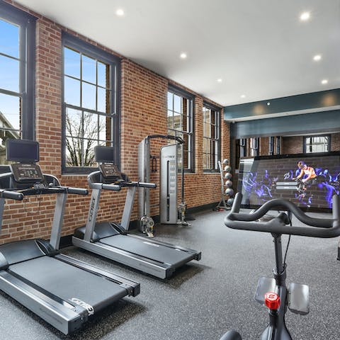 Work up a thirst in the building's gym