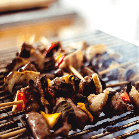 Whip up a feast on the home's gas grill