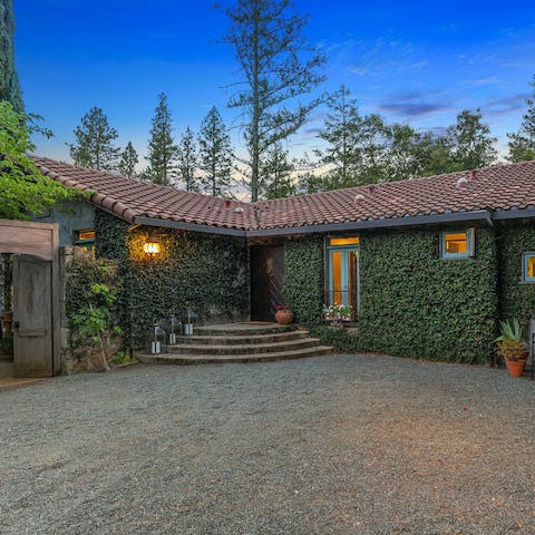 Stay in a stunning, European-style home in the woods