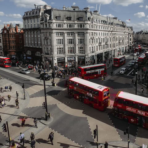 Peruse the shops along buzzing Oxford Street, a short walk away