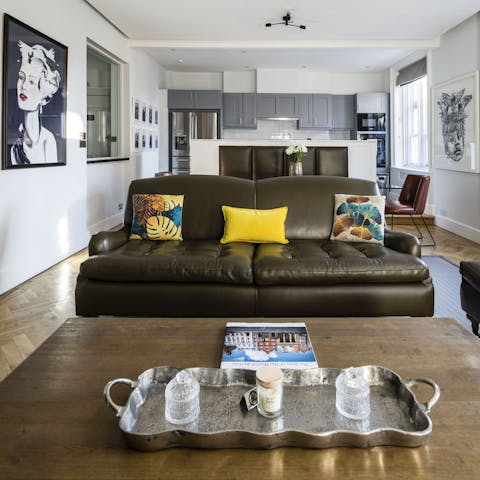 Kick back with a glass of Champagne after a busy day of sightseeing